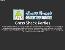 Tablet Screenshot of grassshackparties.com